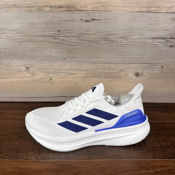 adidas Ultraboost 5X Mens Size 10.5 Cloud White Dark Blue Putty Grey JH7249 - Picture 2 of 9